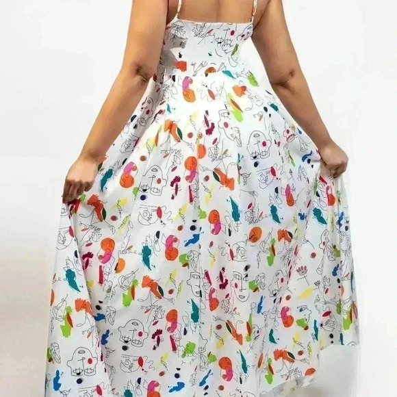Creative Vibes Abstract Print Maxi Dress - Picture 3 of 4